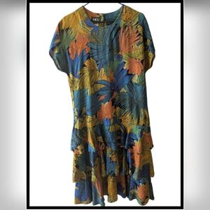 Colorful Drop-Waist Tiered Dress